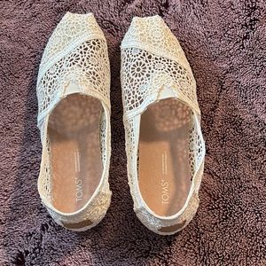 Toms of white (light cream) Alpargata Moroccan Crochet
